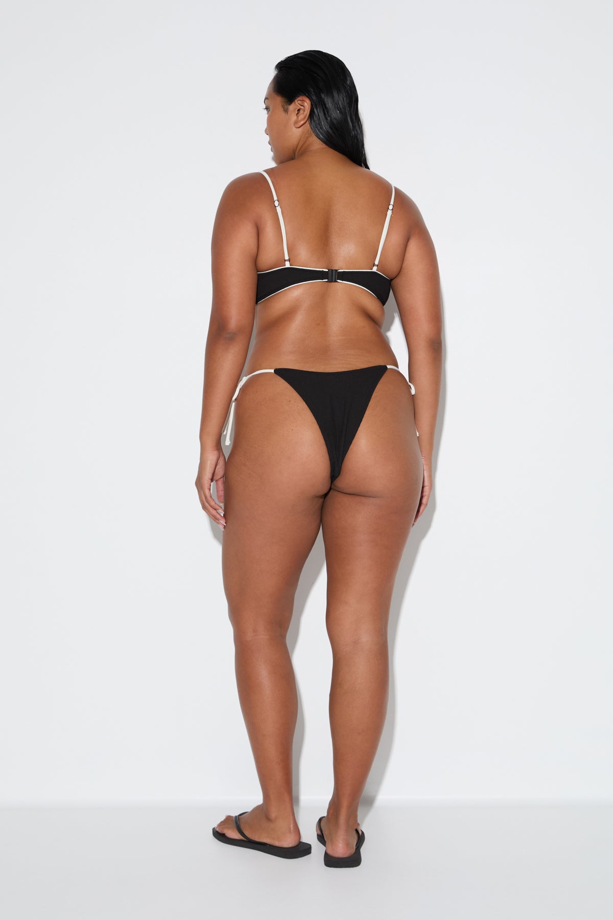Crinkle Retro Tie Brief - Black