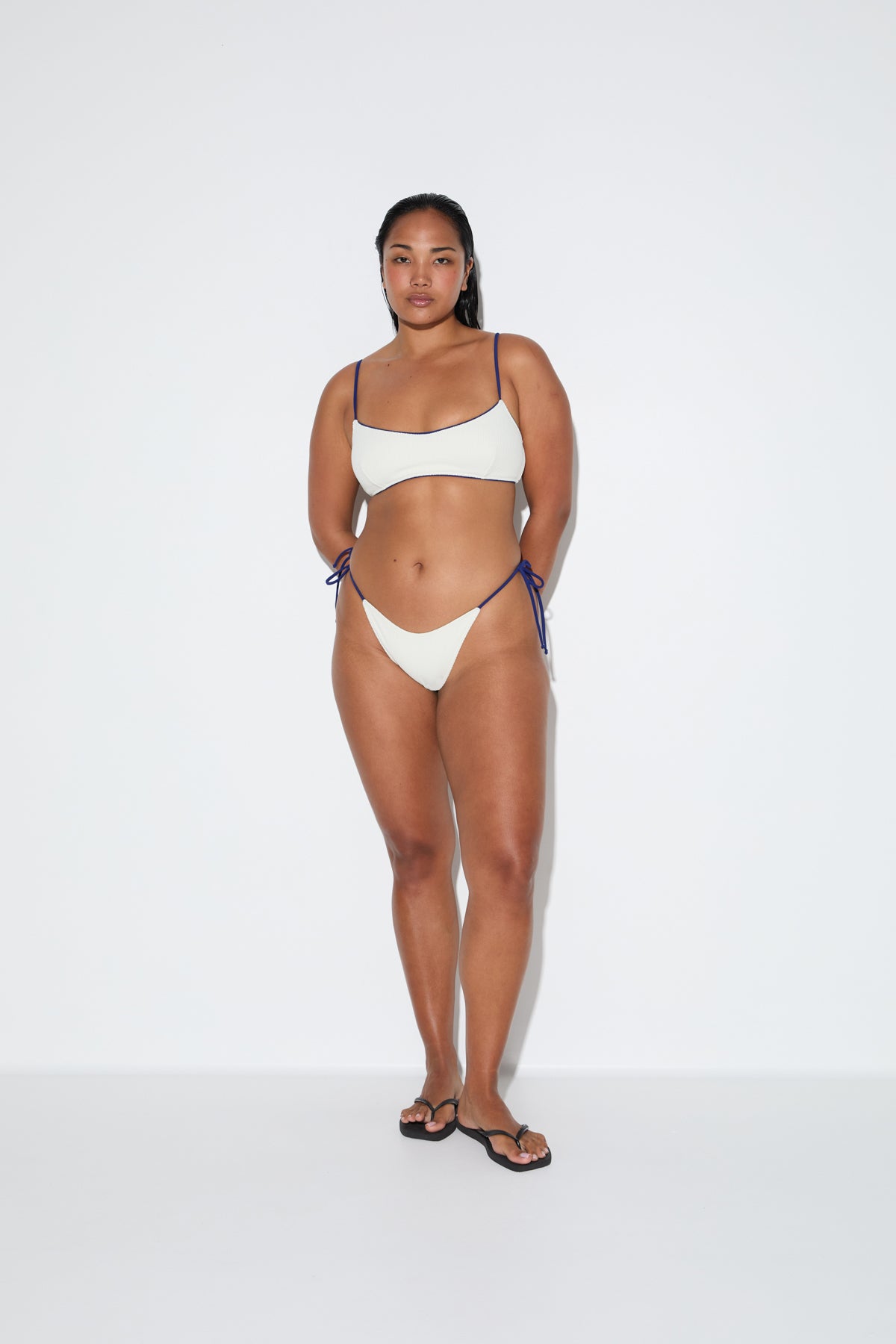 Crinkle Retro Tie Brief - Coconut