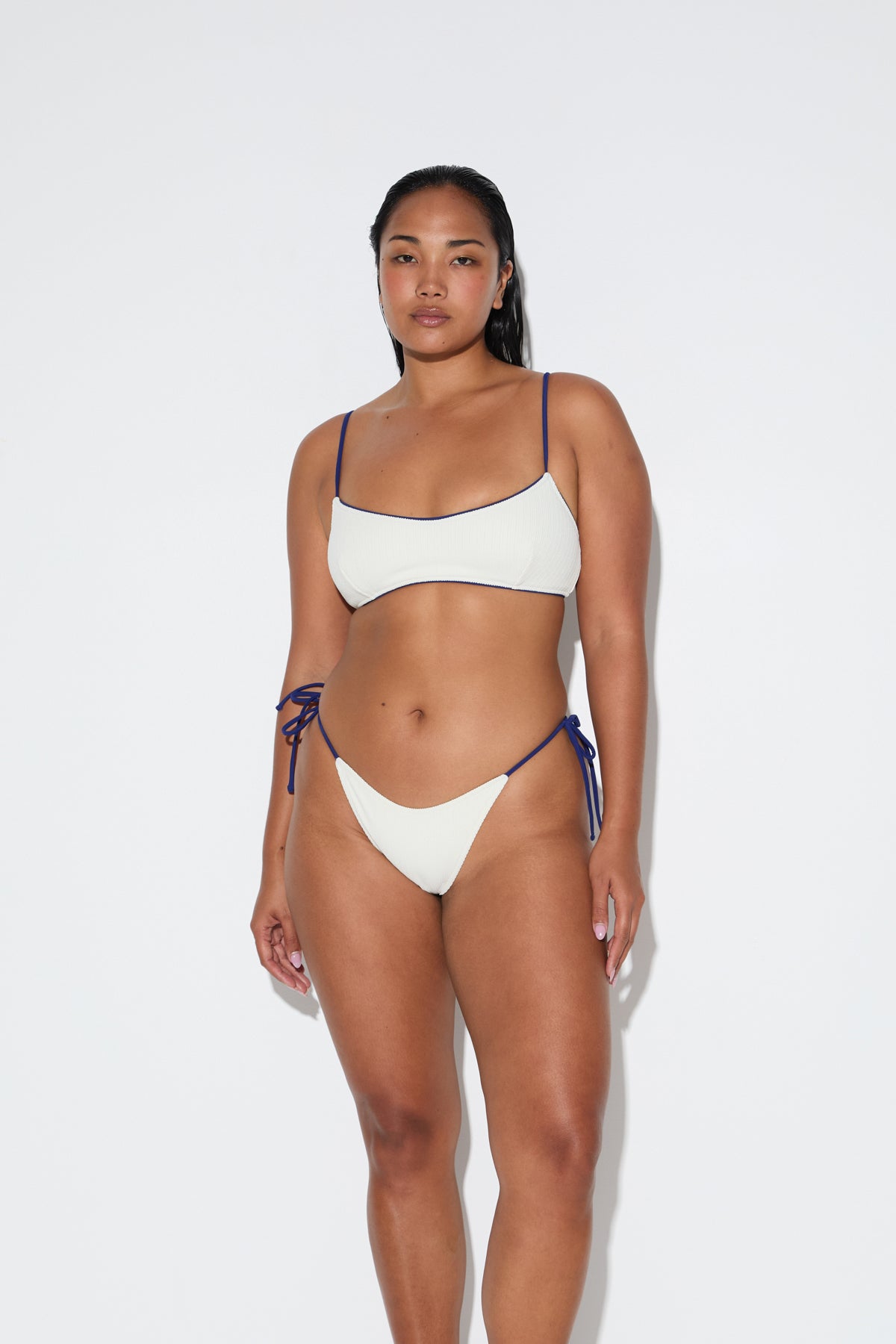 Crinkle Retro Tie Brief - Coconut
