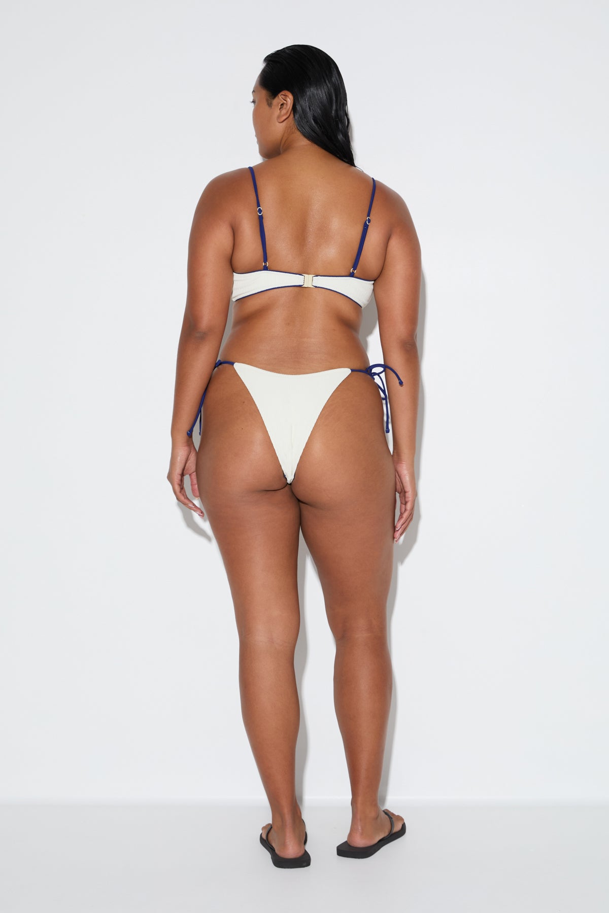 Crinkle Minimal Bralette Top - Coconut