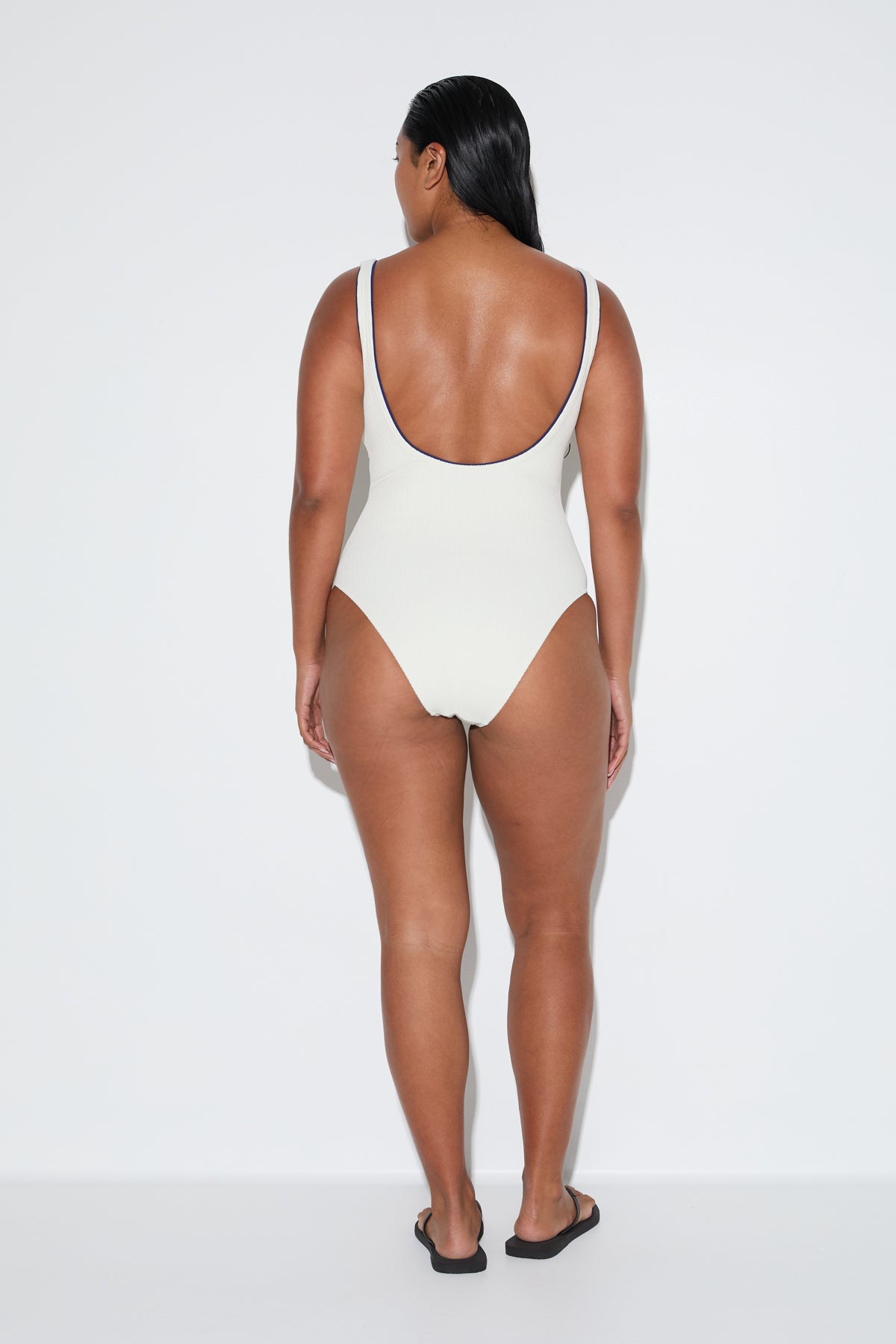 Crinkle Scoop One Piece - Coconut