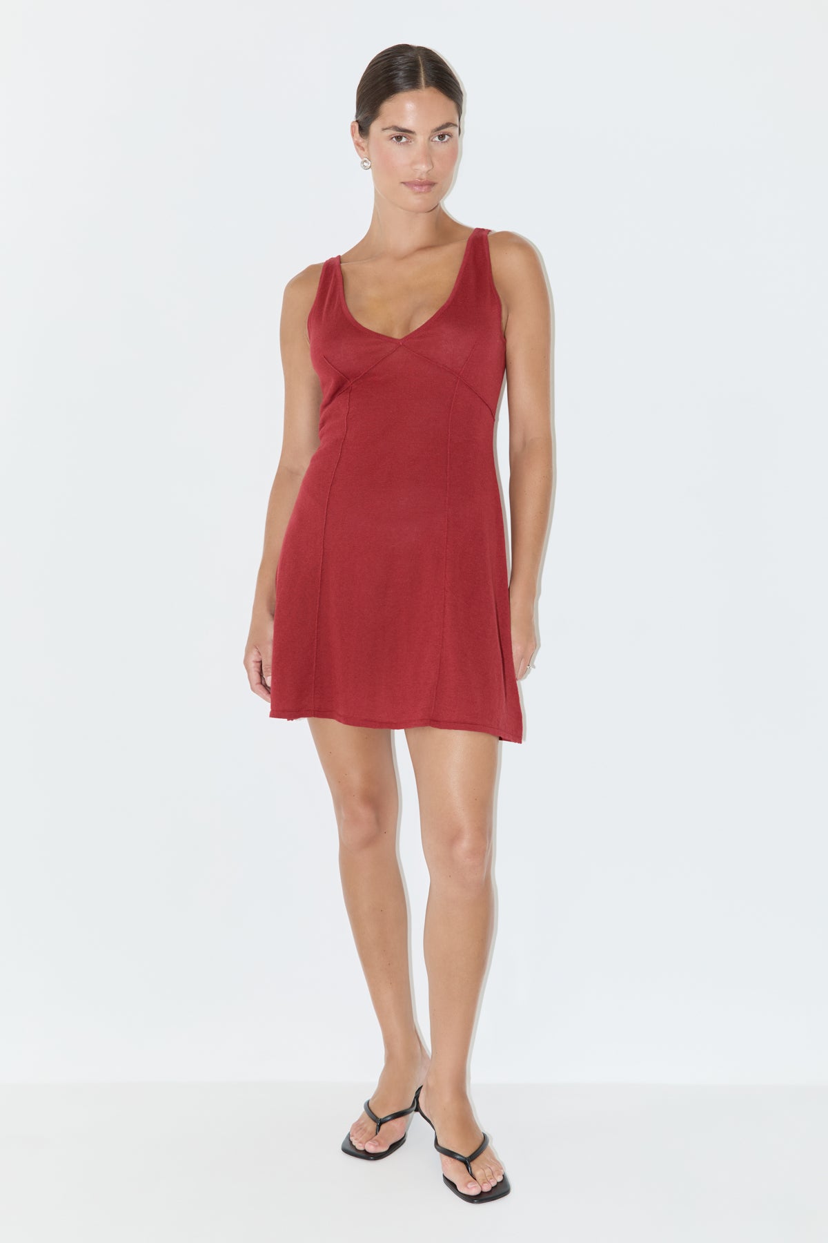 Mini Dress - Red Knit
