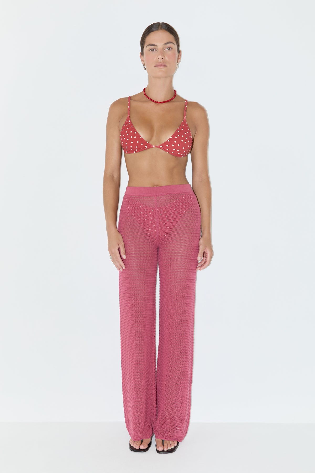 Cotton Knit Pant - Berry