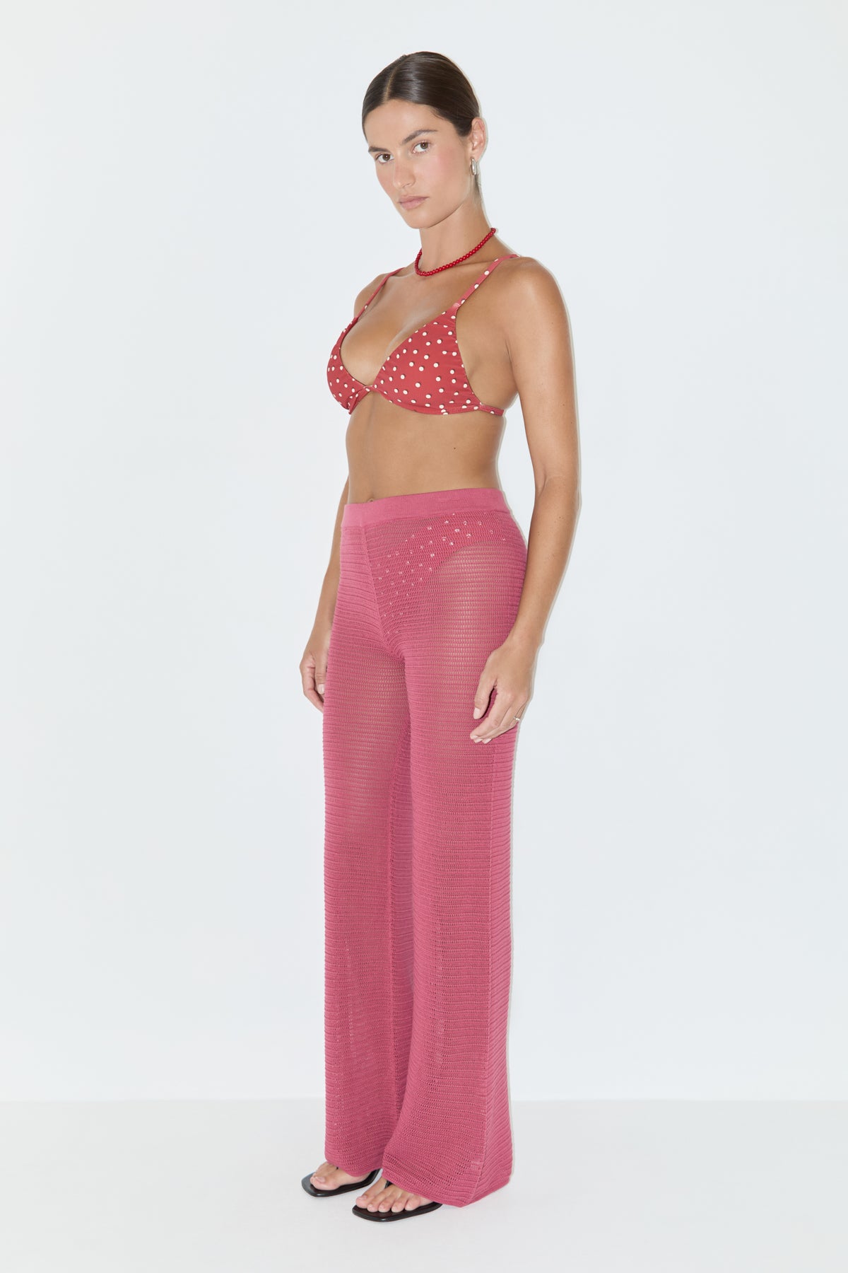 Cotton Knit Pant - Berry