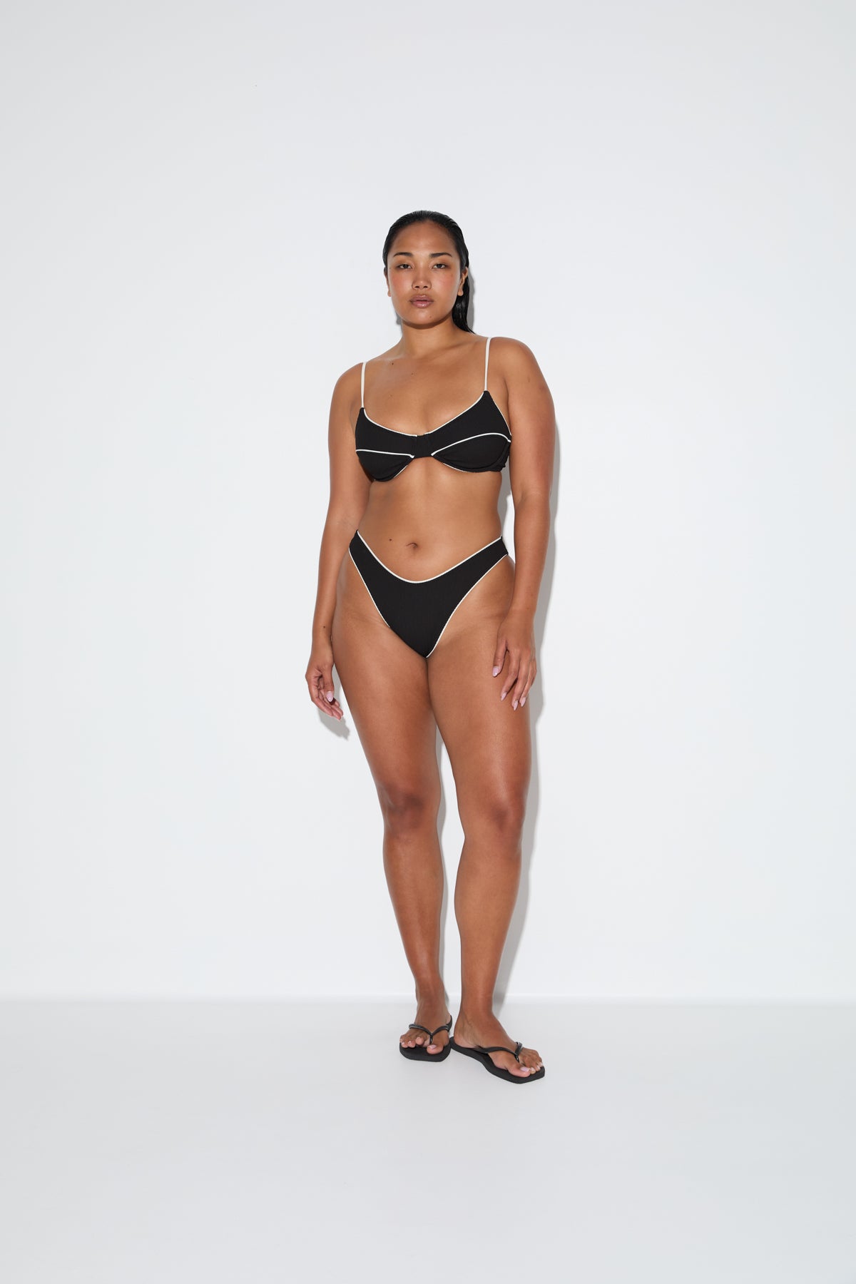 Crinkle Curve Brief - Black