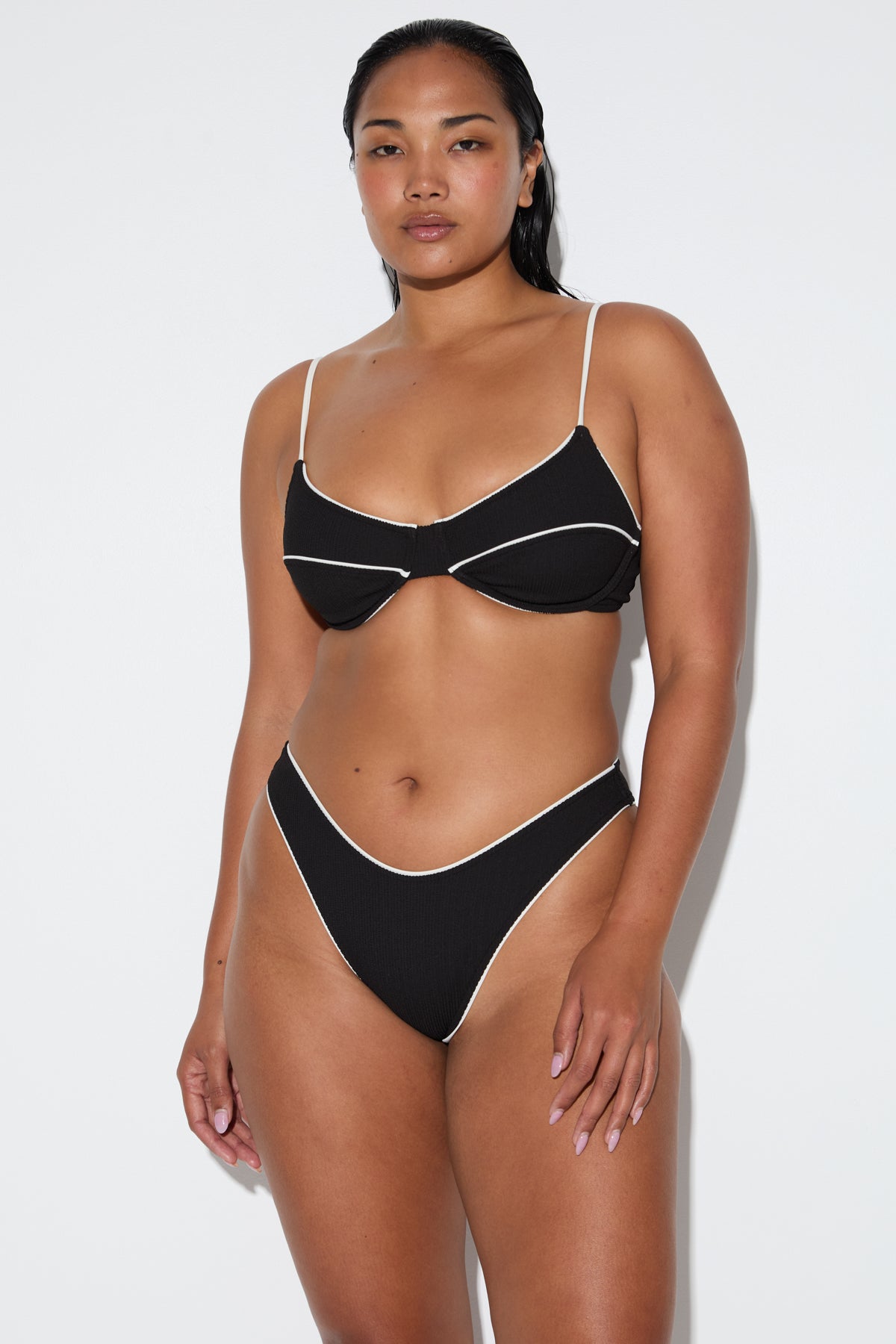 Crinkle Curve Brief - Black