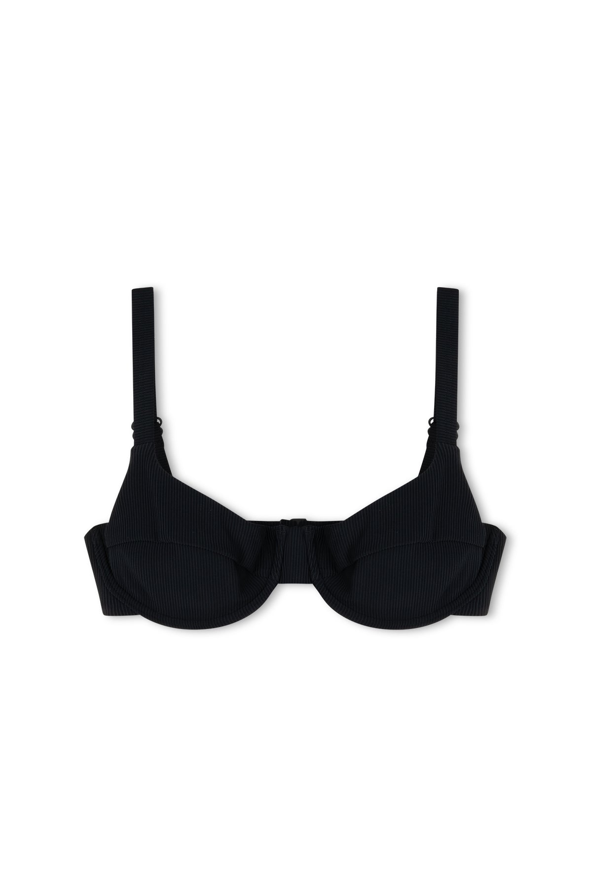 Signature Stripe Adjustable Hook Bra Cup - Black