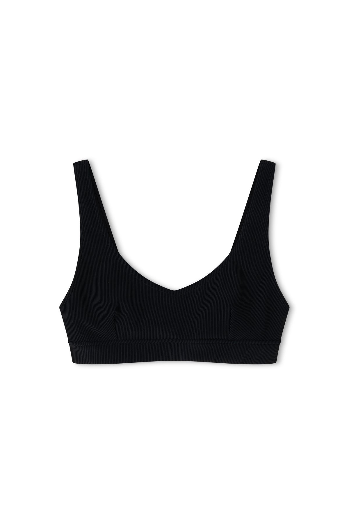 Signature Stripe Waistband Bralette Top - Black