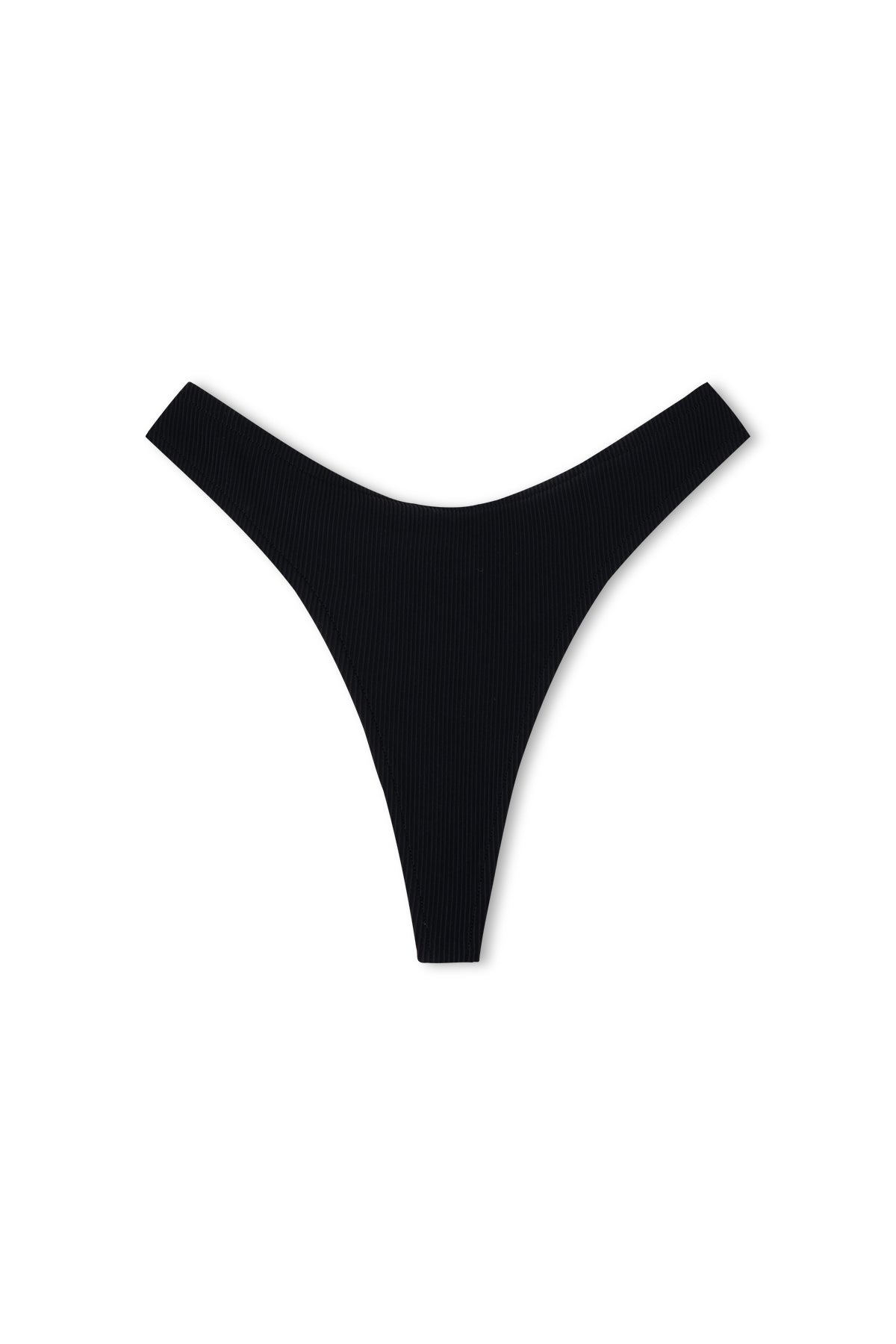 Signature Stripe Thong Brief - Black