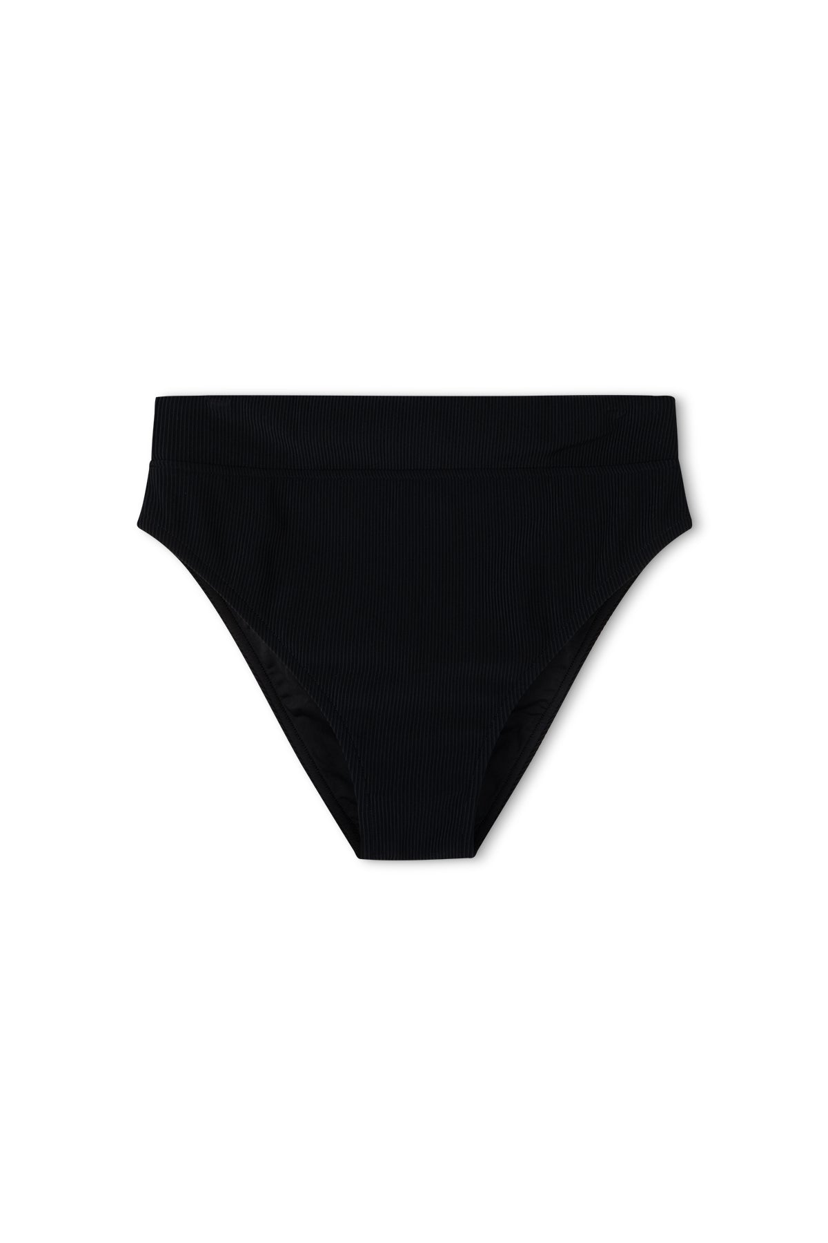 Signature Stripe High Waisted Brief - Black