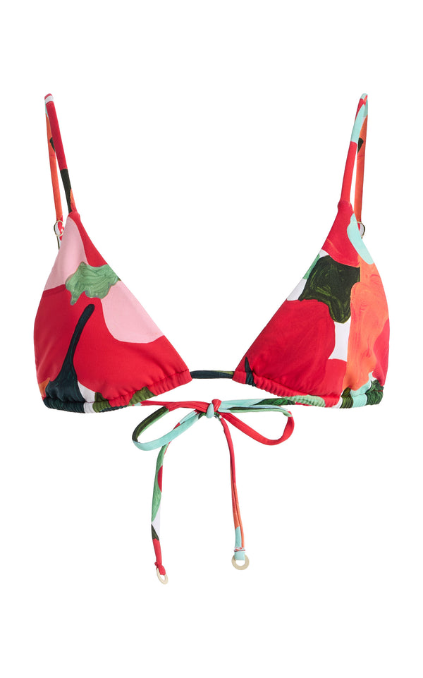 Triangle Top - Red Floral