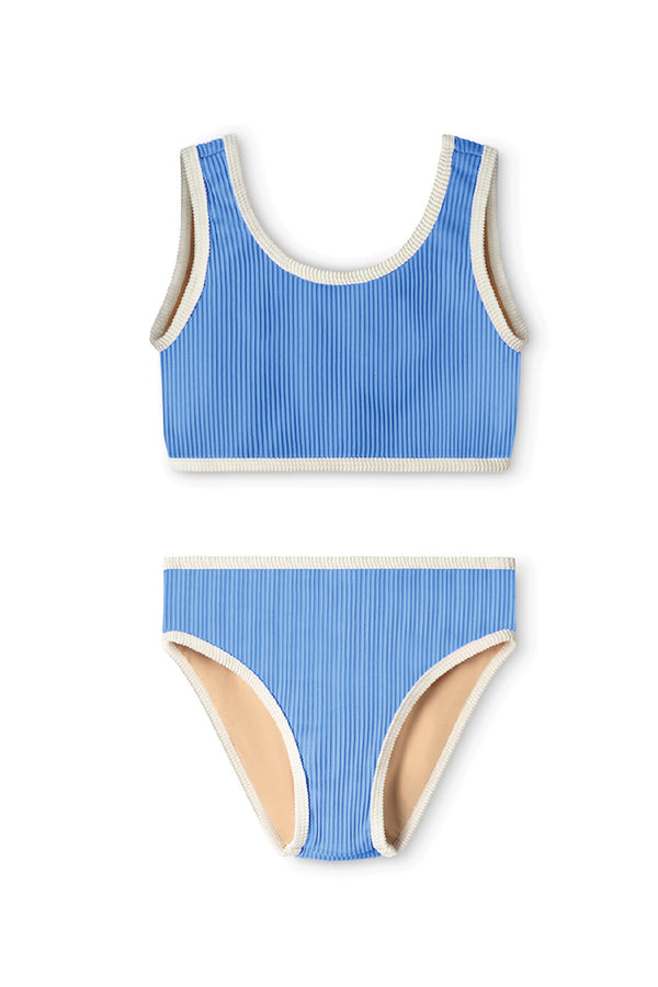 Mini Rib Scoop Bikini - Bay Blue