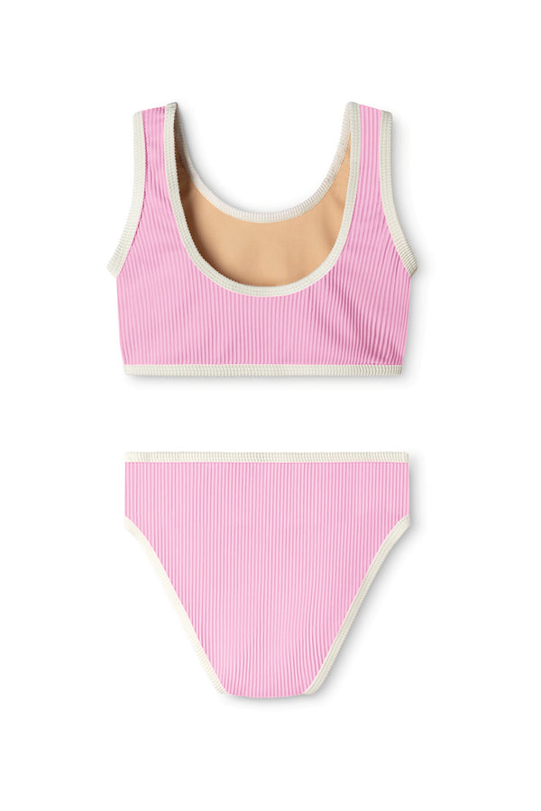 Mini Rib Scoop Bikini - Sea Pink