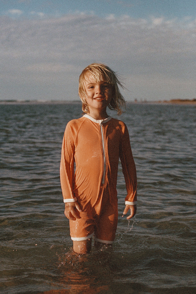 Mini Rib Surf Suit - Tangerine – Zulu & Zephyr