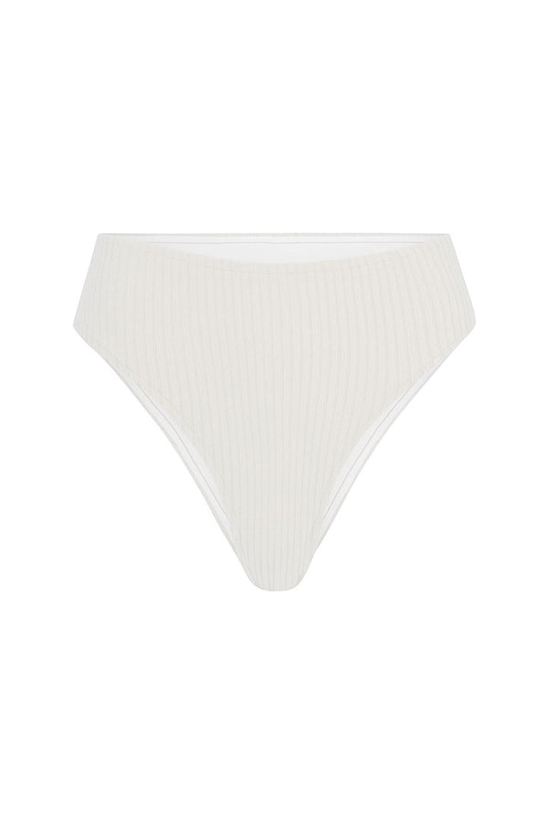 Cord Towelling Waisted Brief - Ivory