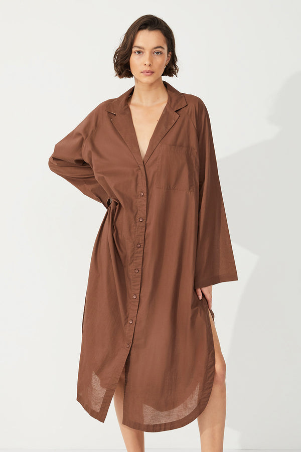 Signature Shirt Dress - Acorn – Zulu & Zephyr