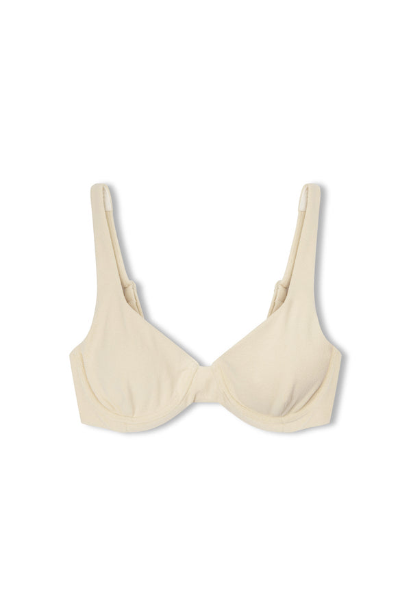 Sand Towelling Bra Cup Top