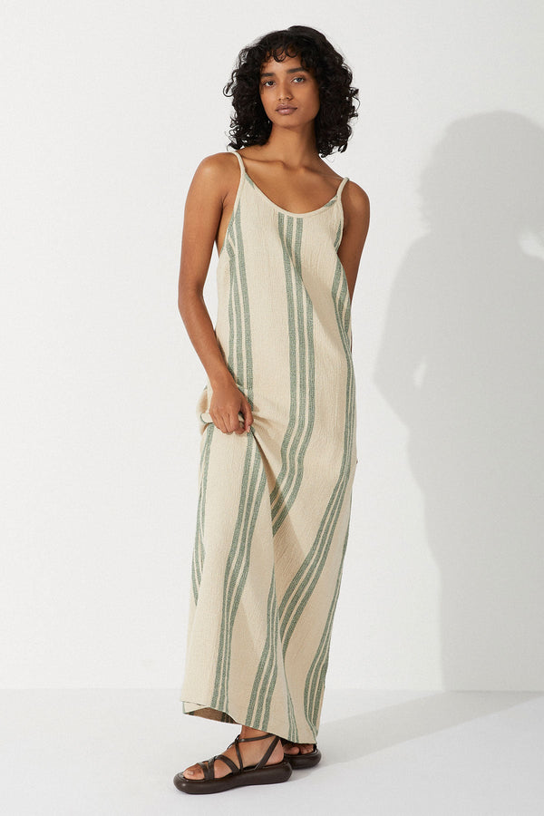 Sand Stripe Organic Cotton Dress
